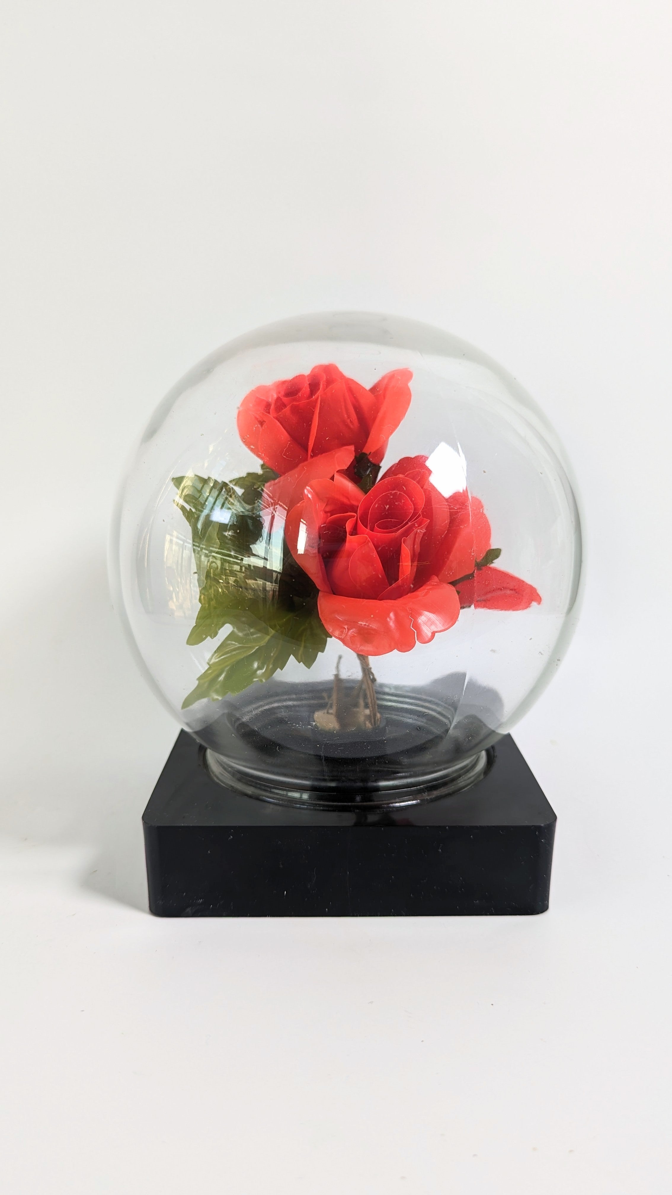 Vintage Glass Terrarium with Flowers