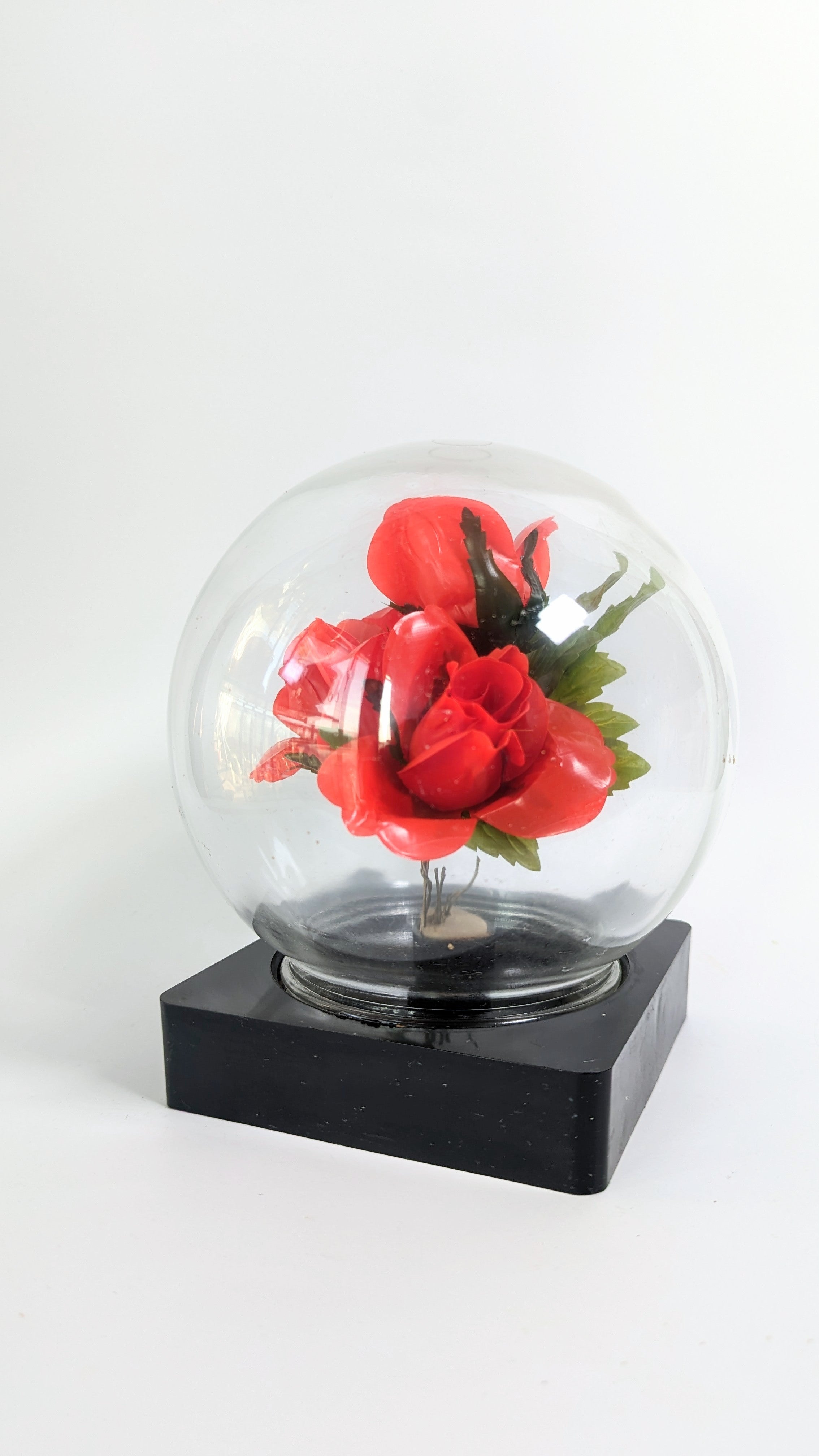 Vintage Glass Terrarium with Flowers