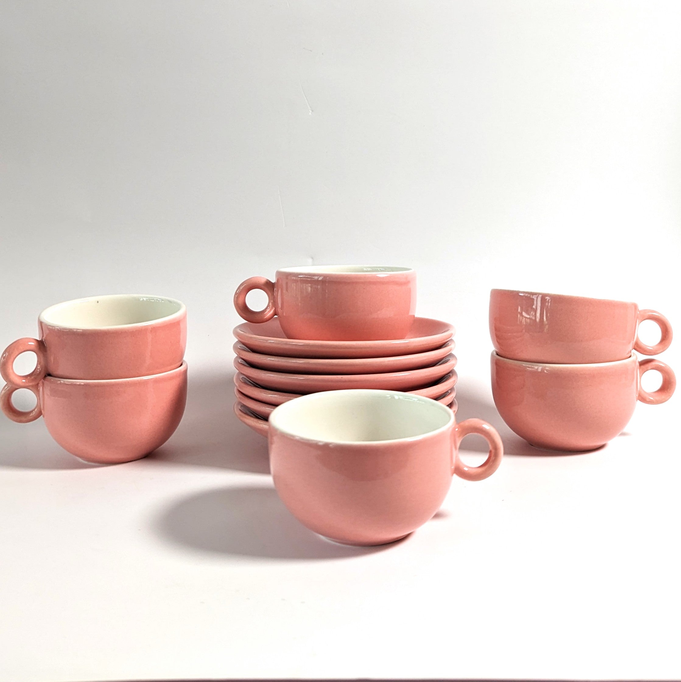 Vintage Pink Cappuccino Set