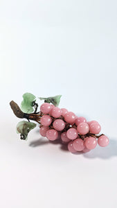 Vintage Polished Stone and Glass Grapes
