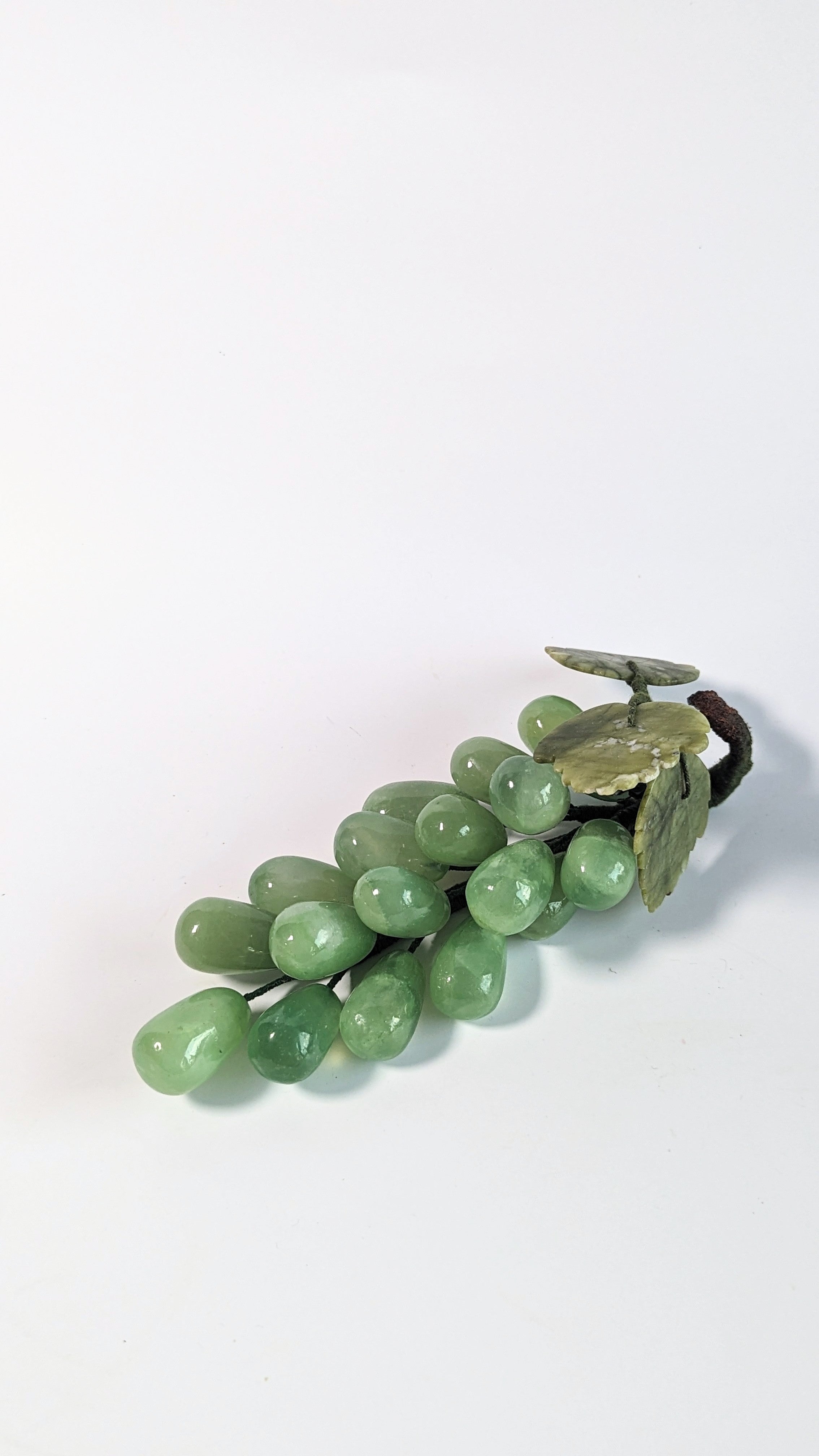 Vintage Polished Stone and Glass Grapes