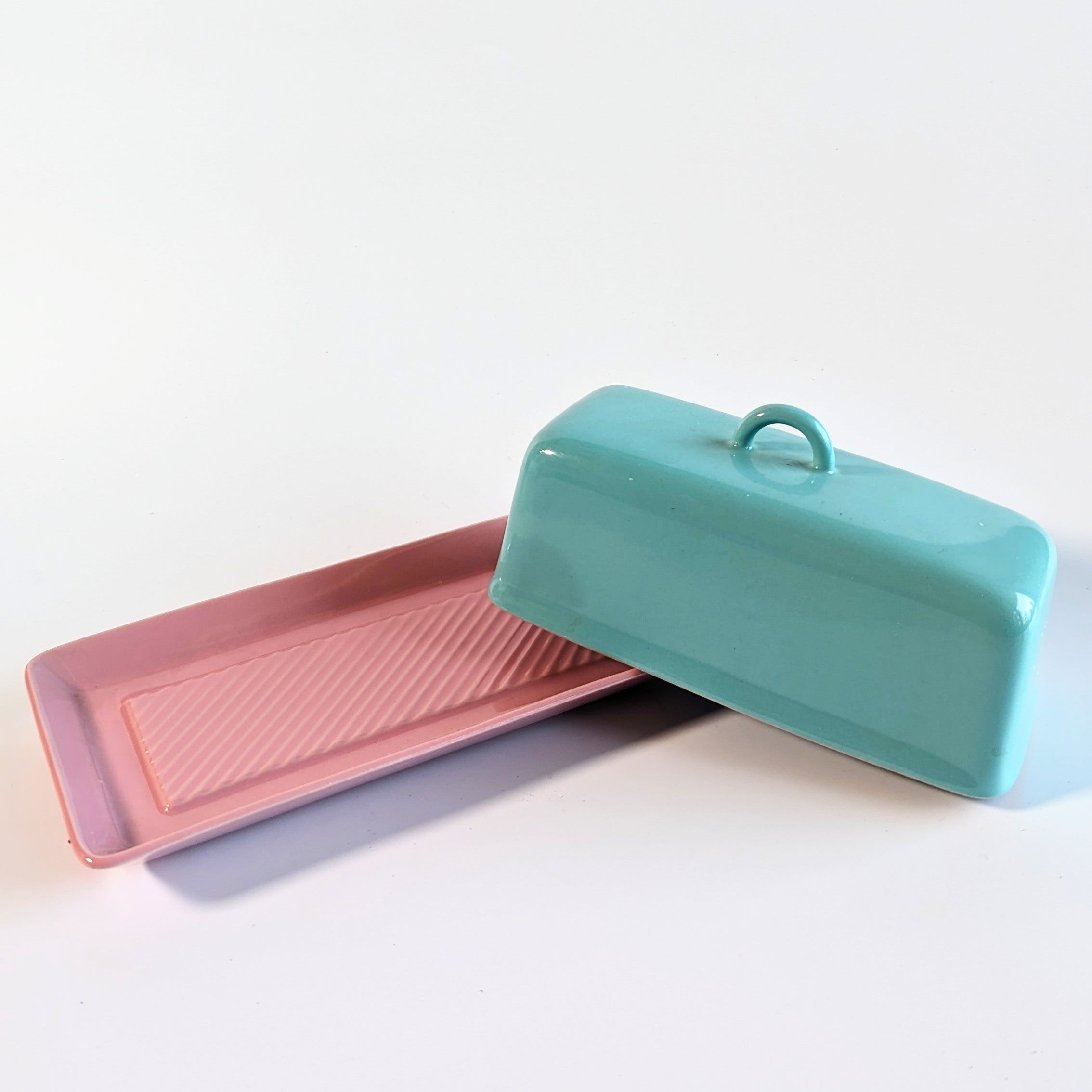Vintage 1970s Colorways Covered Butter Dish by Lindt-Stymeist