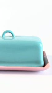 Vintage 1970s Colorways Covered Butter Dish by Lindt-Stymeist
