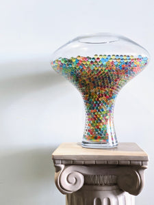 Large Glass Atomic Mushroom Vase