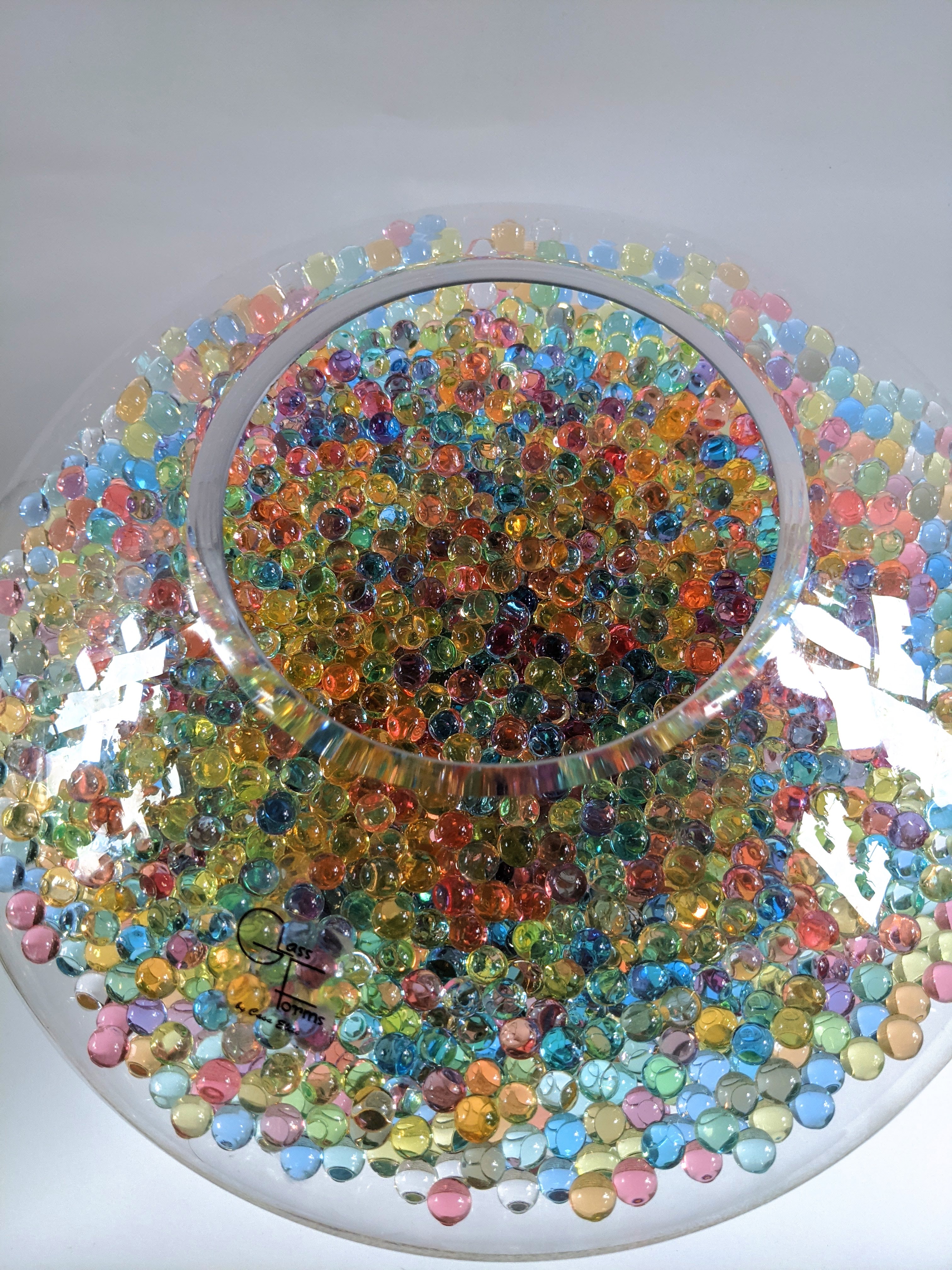 Large Glass Atomic Mushroom Vase