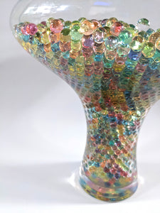 Large Glass Atomic Mushroom Vase