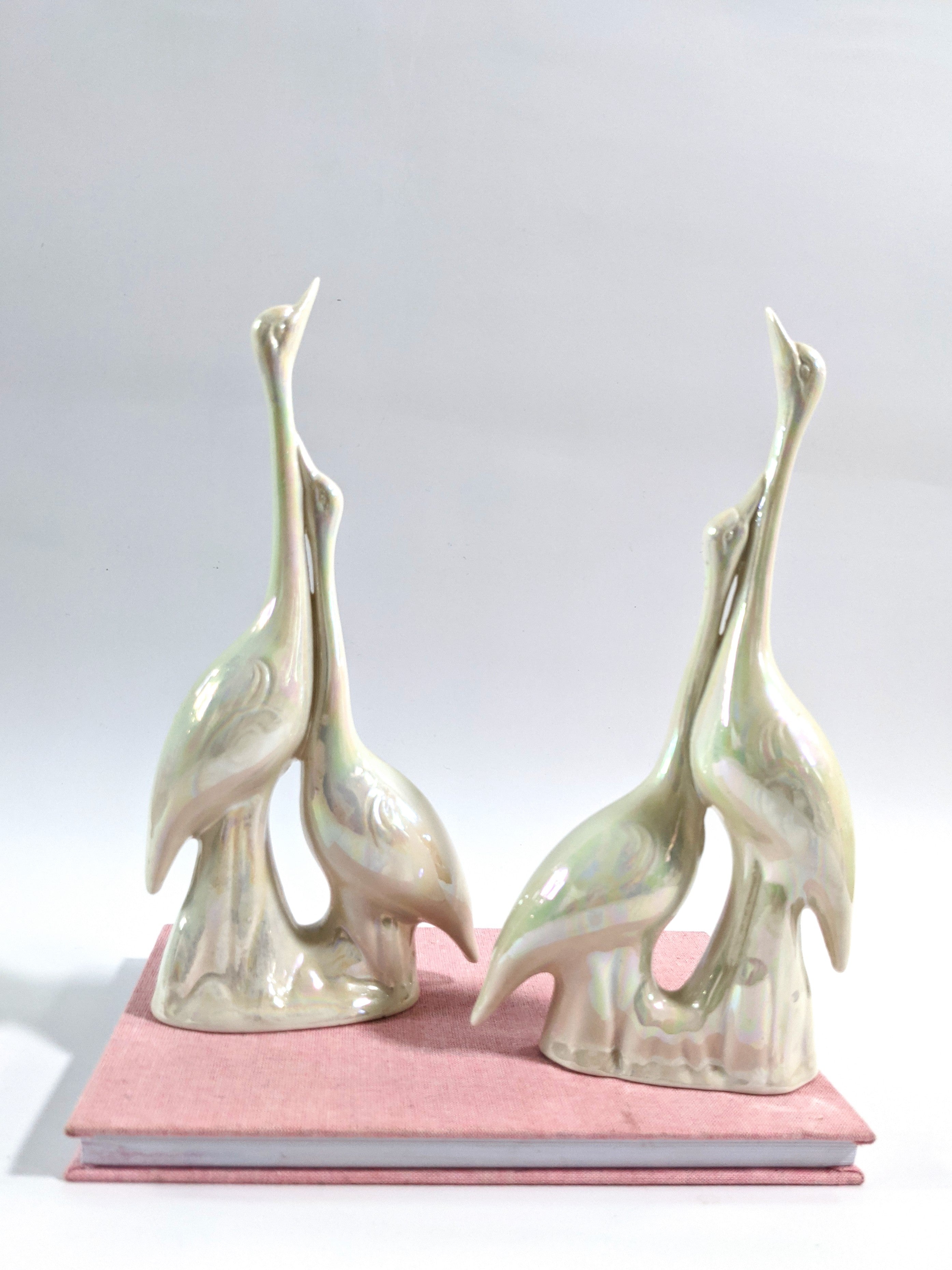 Iridescent Ceramic Cranes