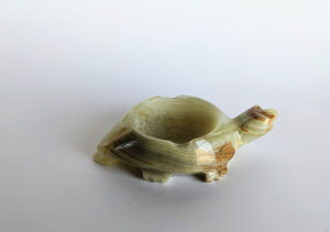 Vintage Onyx Turtle Ashtray
