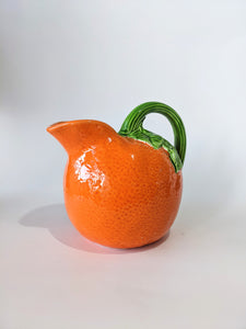Vintage Ceramic Orange Pitcher