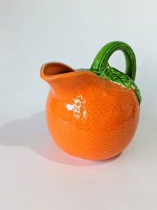 Vintage Ceramic Orange Pitcher