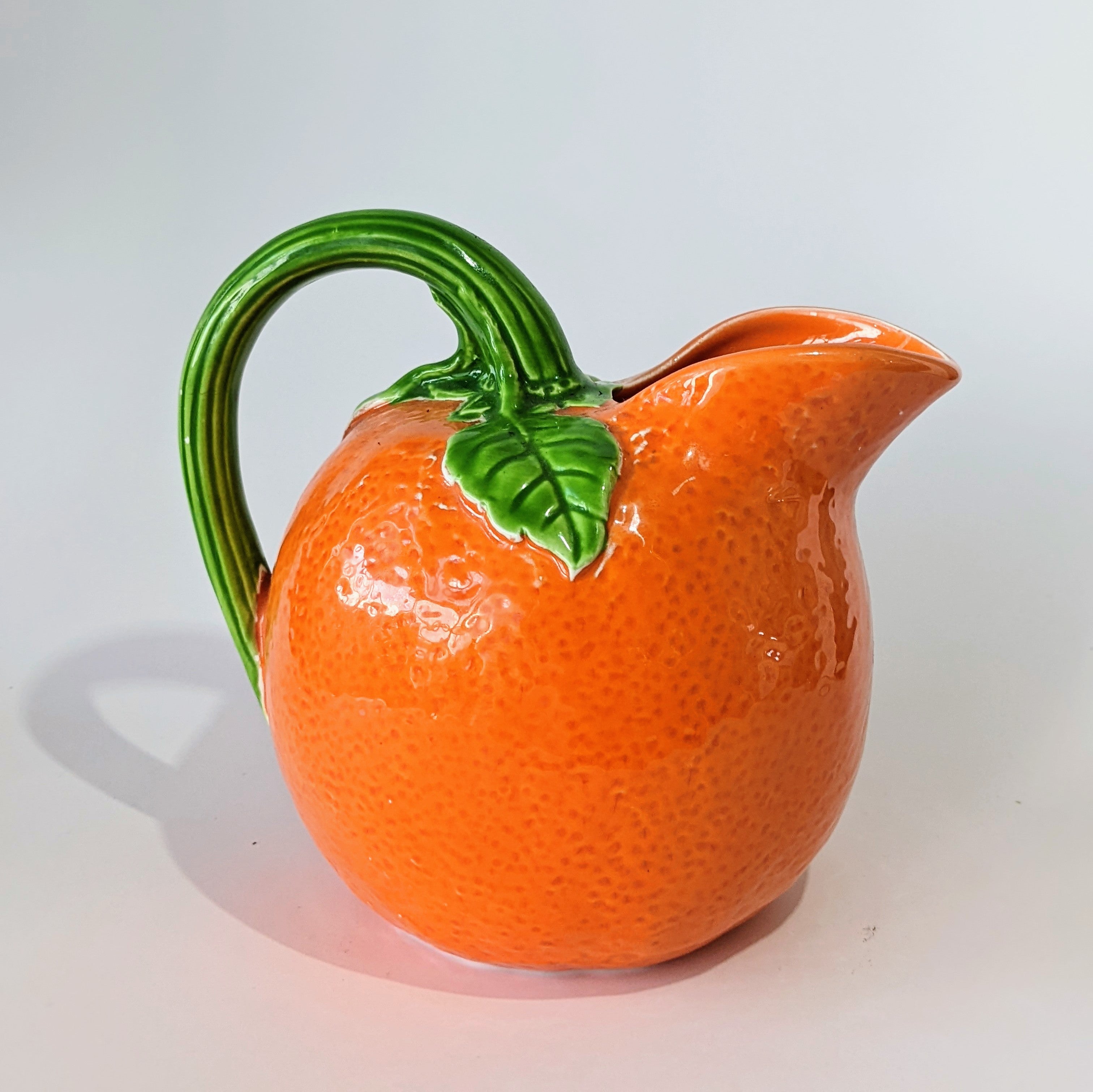 Vintage Ceramic Orange Pitcher