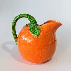 Vintage Ceramic Orange Pitcher