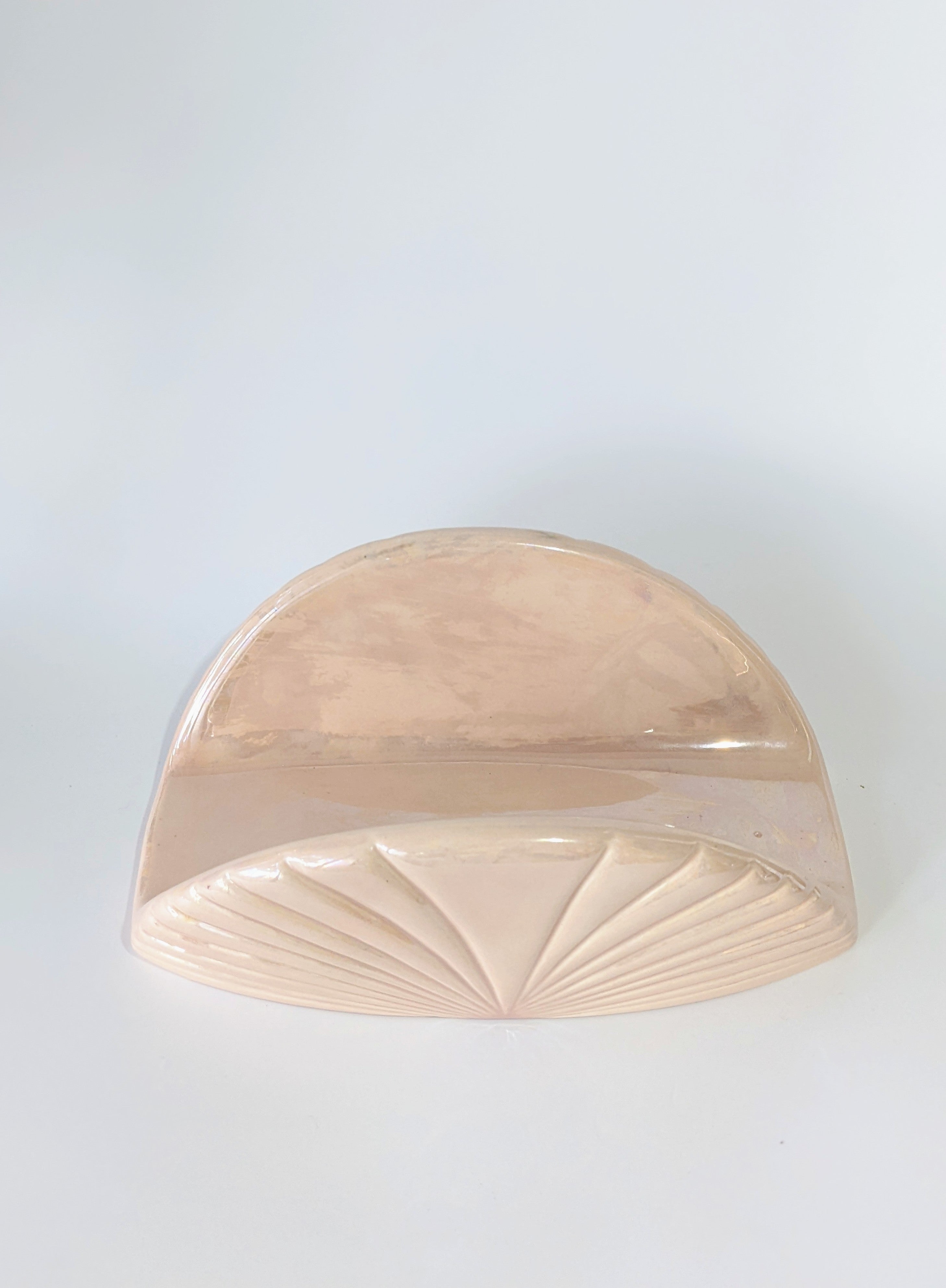 Vintage Ceramic Iridescent Art Deco Pink Bathroom Set