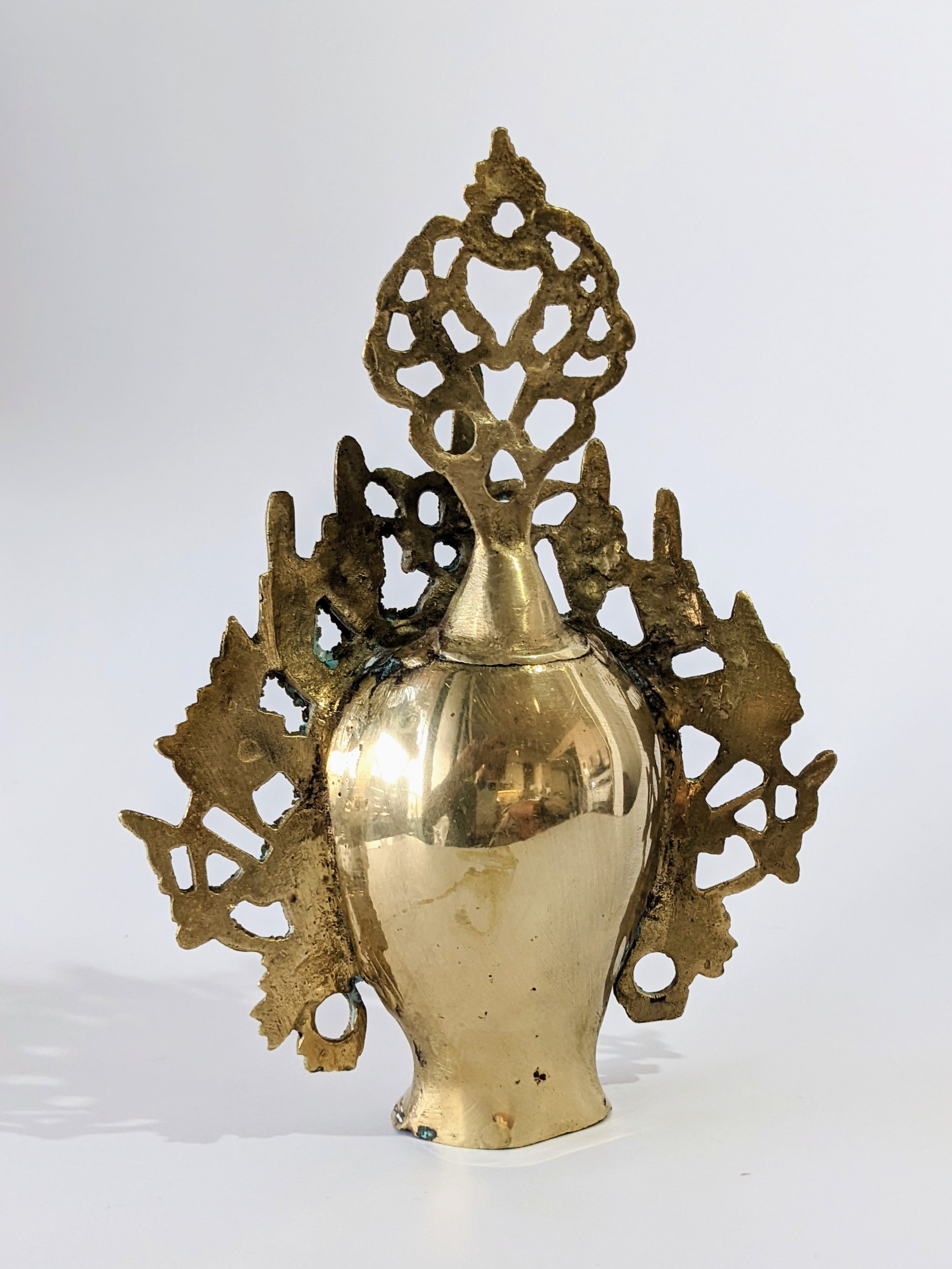 Vintage Brass Tibetan Buddhist Tara Head