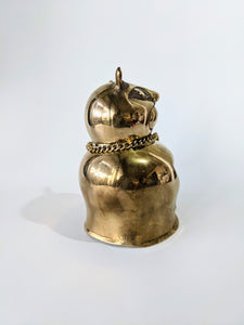 Brass Fat Cat Coin Bank