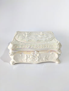 Vintage Iridescent Ceramic Box