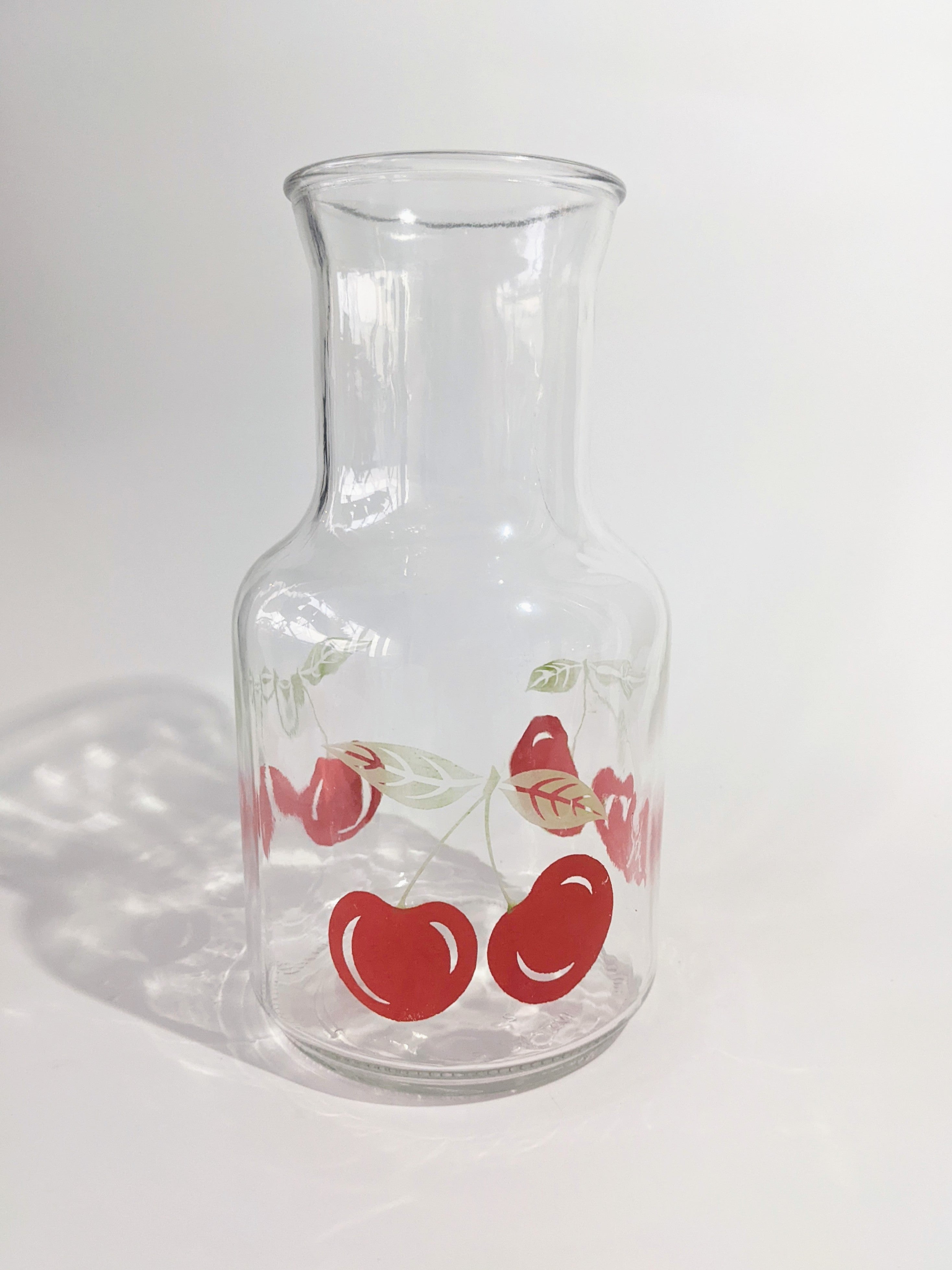 Vintage Glass Cherry Carafe