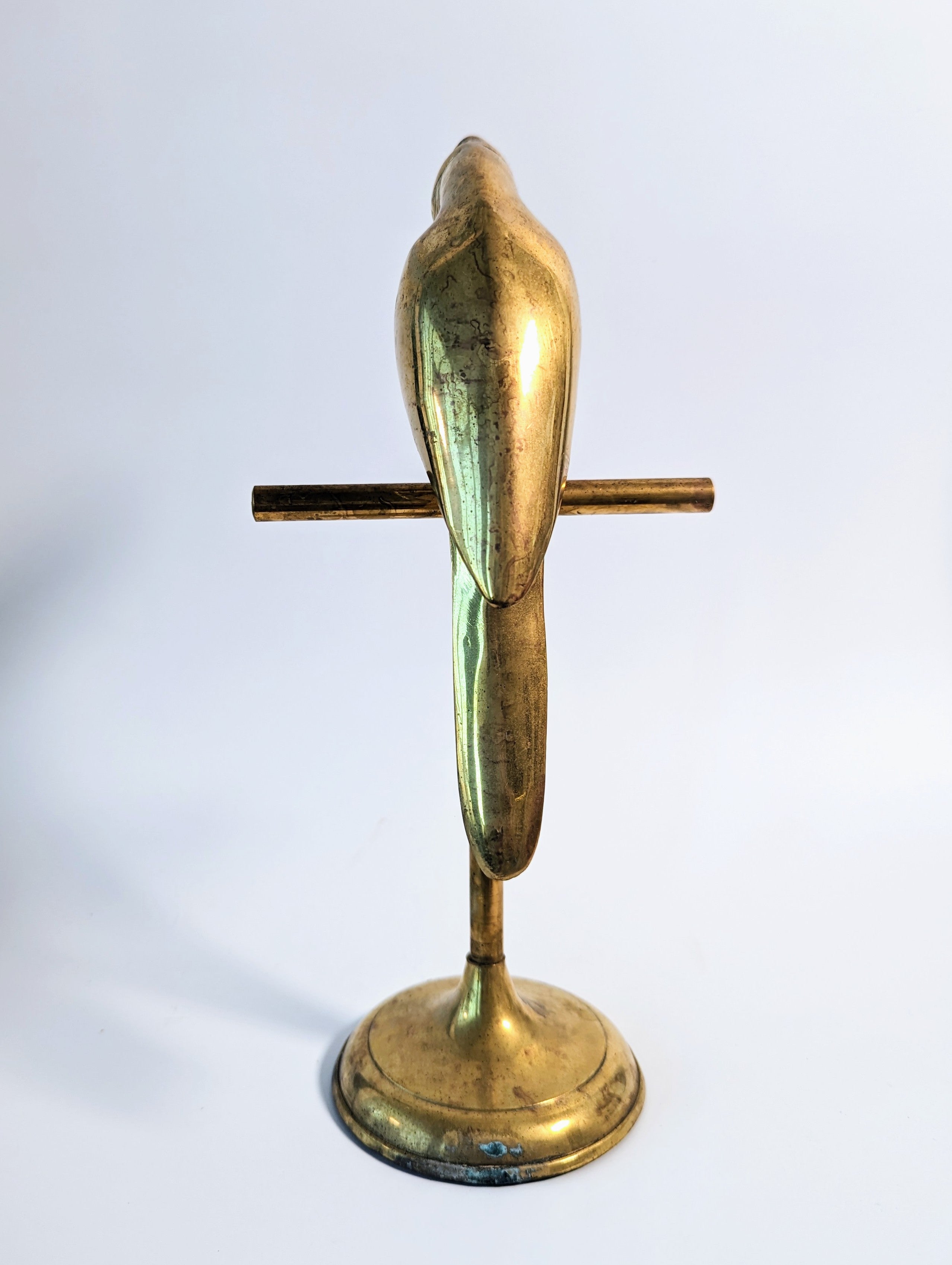 Vintage Brass Parrot Stand