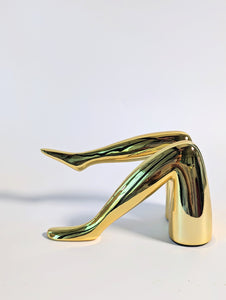 Gold Lady Leg Decor
