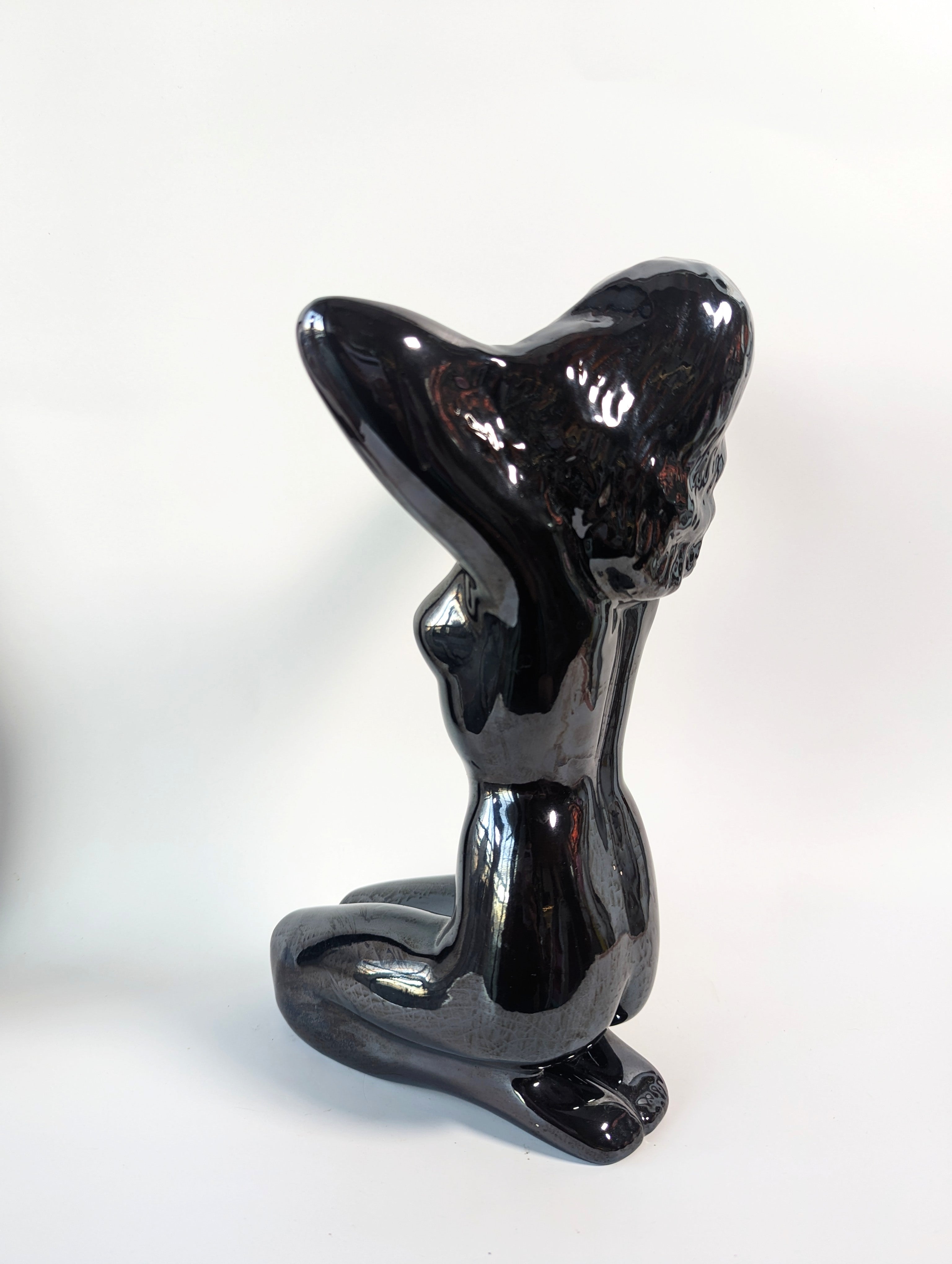 Vintage High Gloss Ceramic Pin Up Statue