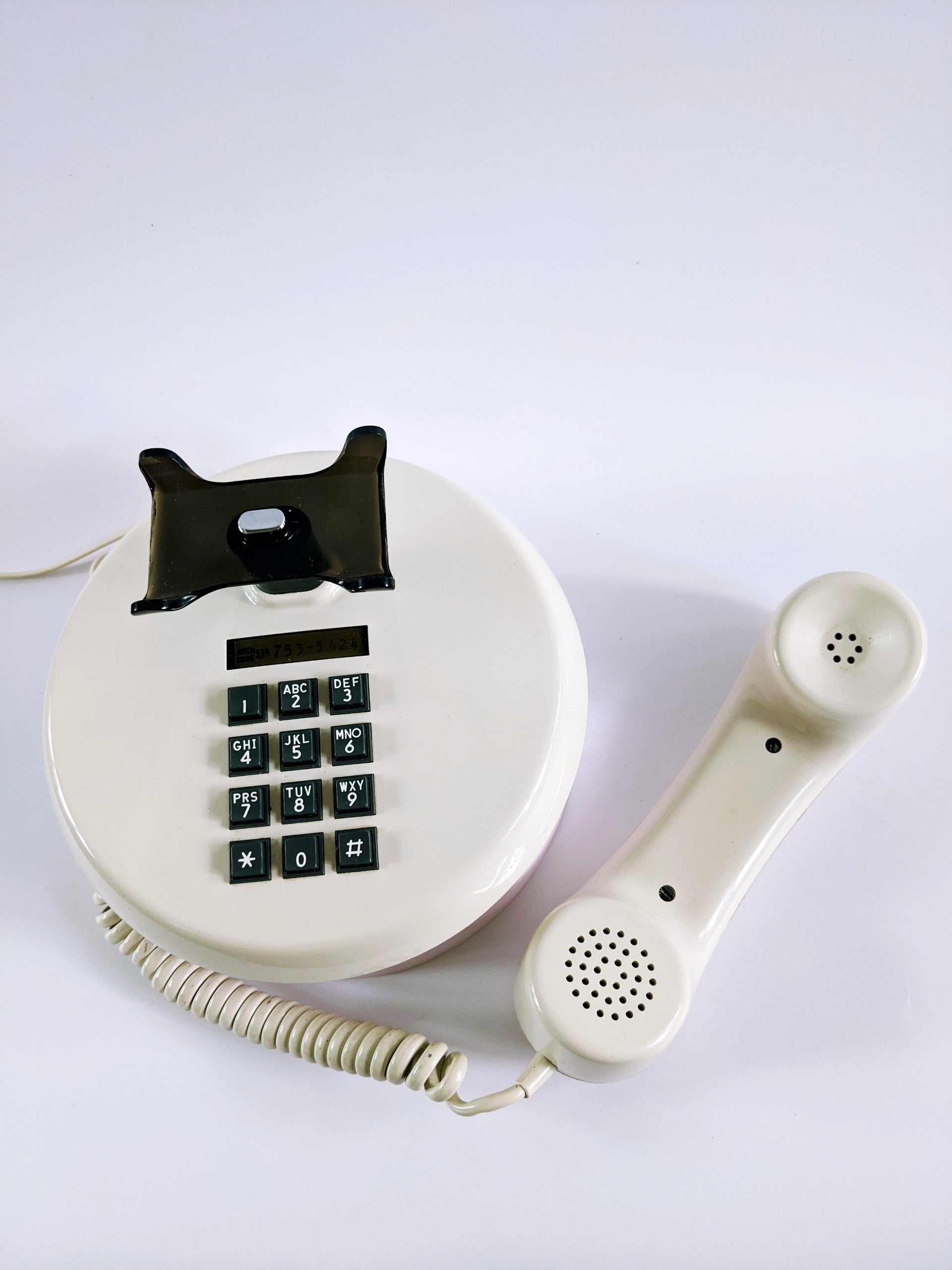 Vintage Cream Mid Century Modern Telephone